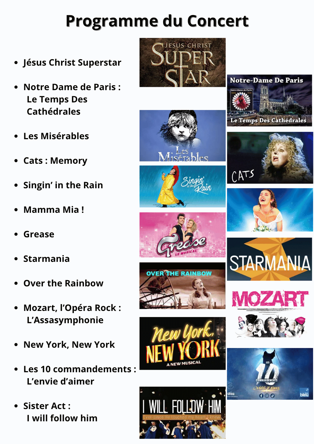 Programme concert 2026